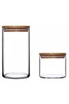 Pasabahce ''Bamboo'' Glass Jar ,Two Size