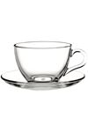 Pasabahce Basic Tea Coffee Cup & Saucer, Set Of 6