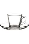 Pasabahce Vela Espresso Cup & Saucer, Set Of 6