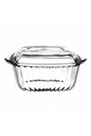 Borcam Sqaure Casserole with Lid, 1170cc