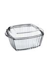 Borcam Sqaure Casserole with Lid, 2600cc