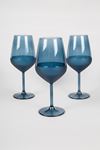 Pasabahce Blue Wine Glasses, Set of 6