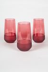 Pasabahce Red Highball Glasses, Set of 6