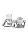 4-Piece Turkish Coffee Set With Steel Tray, Set Of 2