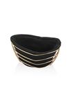 Oval Bread Basket Gold Steel with Removable Liner