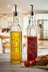 Pasabahce Homemade Oil Vinegar Bottle, Set of 2, 500cc