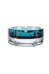 Green Turquoise Glass Ashtray, 11cm