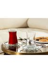 Pasabahce Heybeli 12 Piece Tea Glass&Saucer, Person of 6