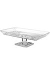 Pasabahce Crystallin Madlen Footed Service Plate, 22x17cm